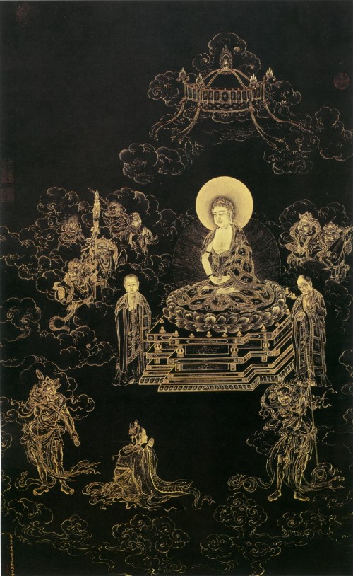 佛說法圖 Buddha giving a teaching